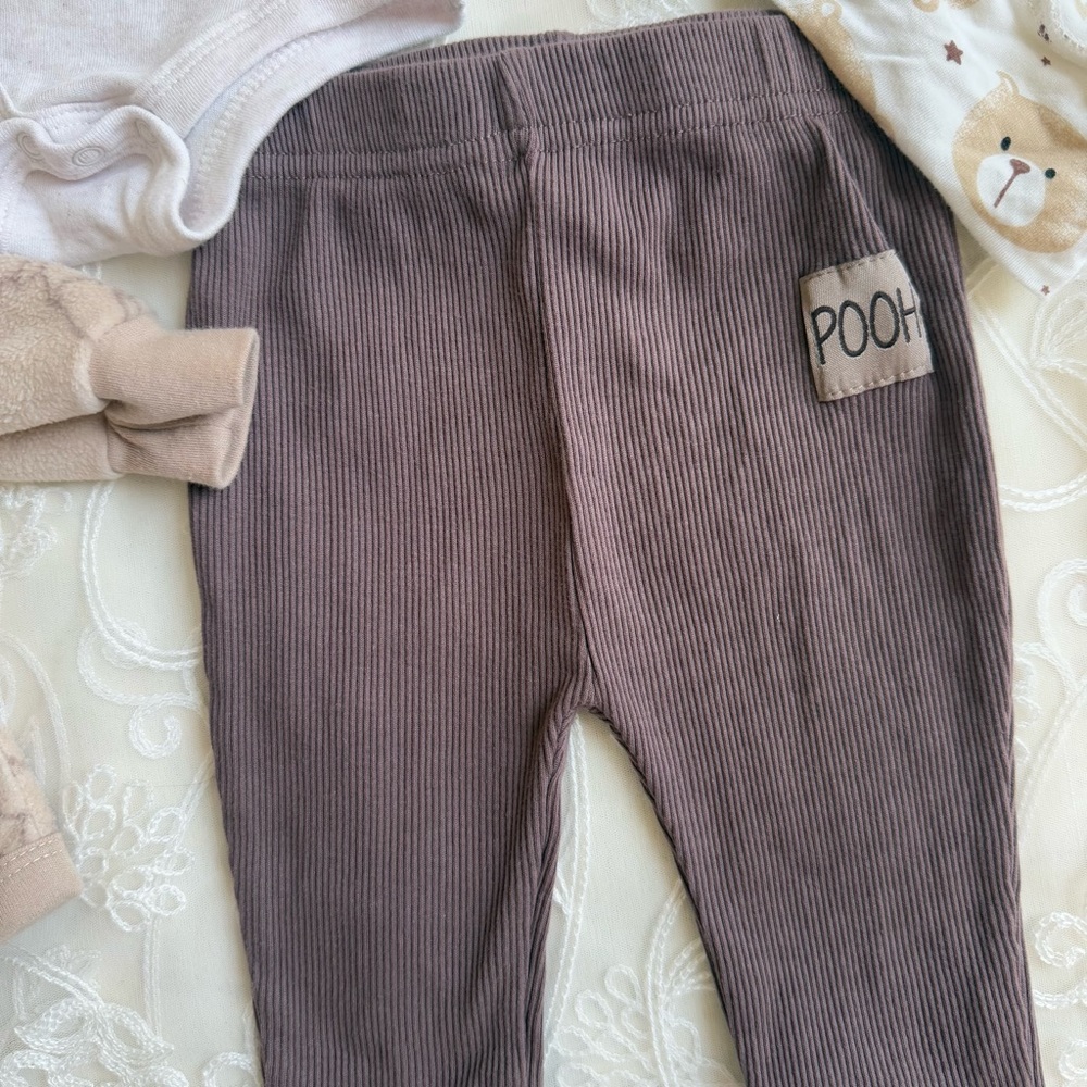 Disney Baby Matching Set Gray and Brown with Cozy Hoodie and cap - NEW - Picture 4 of 11